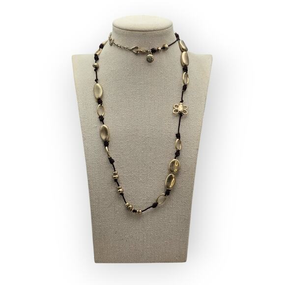 Bee and Flower Gold Tone Long Necklace Statement Beaded Jewelry 32” - Picture 8 of 8